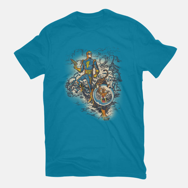 Calvin, Spiffy Spaceman-mens premium tee-Captain Ribman