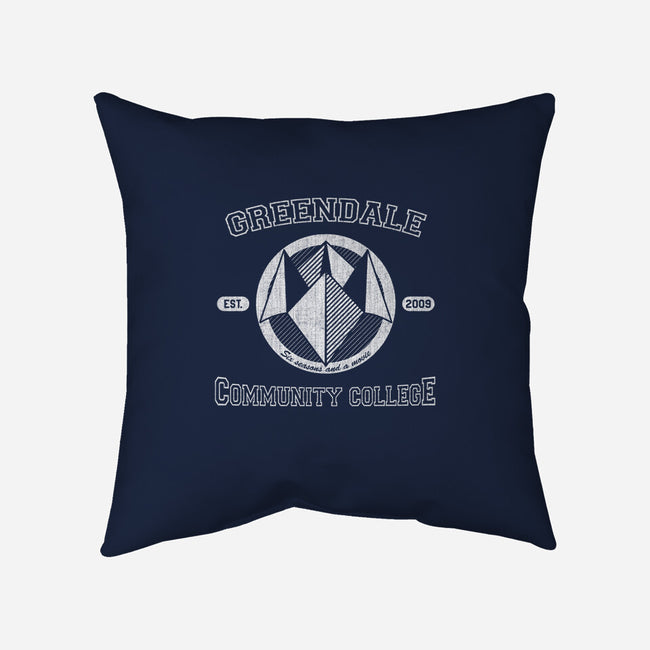 Greendale Community College-none removable cover w insert throw pillow-SergioDoe