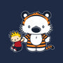 Hello Tiger-womens fitted tee-mikehandyart