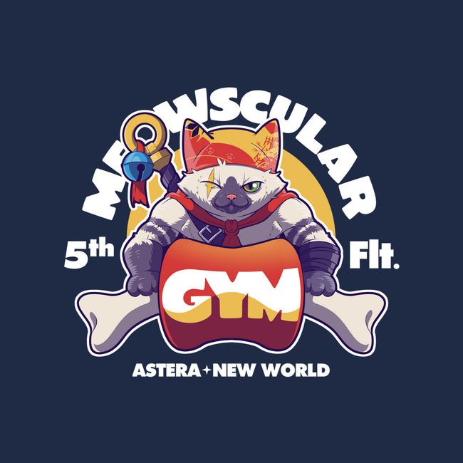 Meowscular Gym-none fleece blanket-KindaCreative