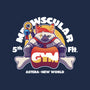 Meowscular Gym-none fleece blanket-KindaCreative