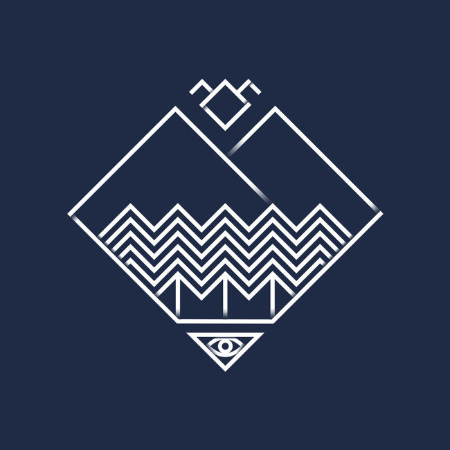 Minimal Peaks-none polyester shower curtain-spike00