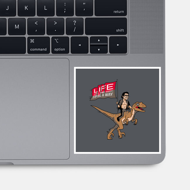 Life Uhhh Finds a Way-none glossy sticker-Ben Douglass