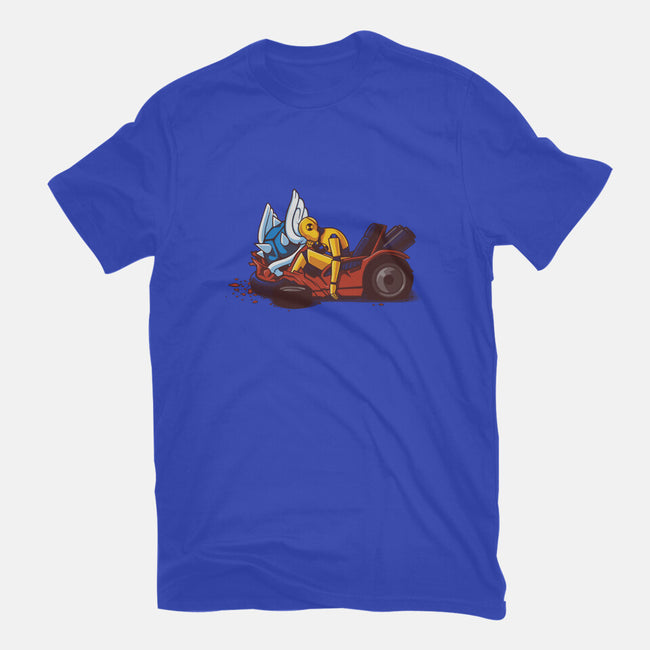 Kart Crash-womens fitted tee-Naolito