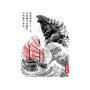 King Kaiju Sumi-e-none non-removable cover w insert throw pillow-DrMonekers