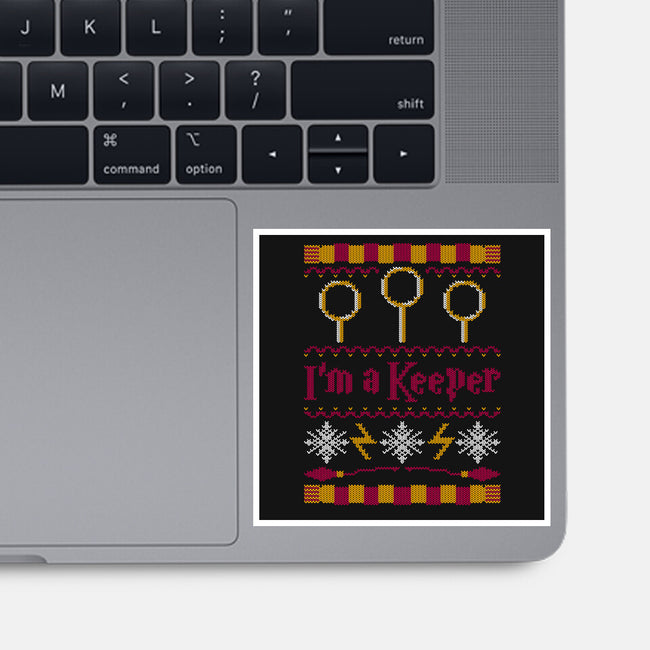 I'm A Keeper-none glossy sticker-Mandrie