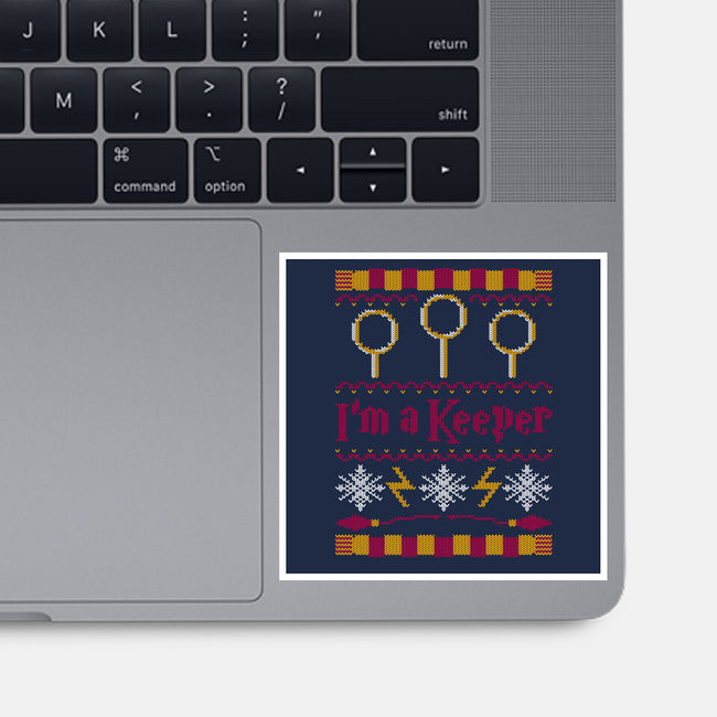 I'm A Keeper-none glossy sticker-Mandrie