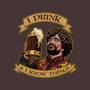 He Drinks-none glossy sticker-dandstrbo