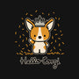 Hello Corgi-none stretched canvas-CorinnaSchlachter