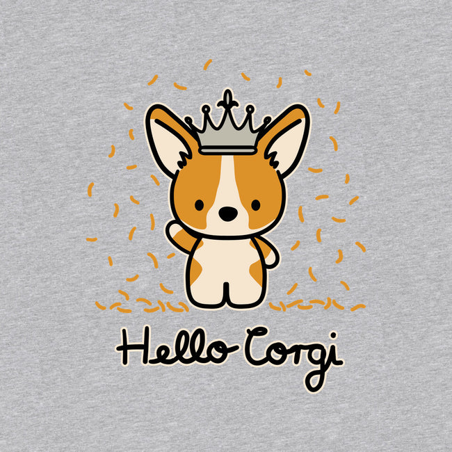 Hello Corgi-womens v-neck tee-CorinnaSchlachter