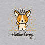 Hello Corgi-womens v-neck tee-CorinnaSchlachter