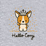 Hello Corgi-baby basic onesie-CorinnaSchlachter