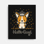Hello Corgi-none stretched canvas-CorinnaSchlachter
