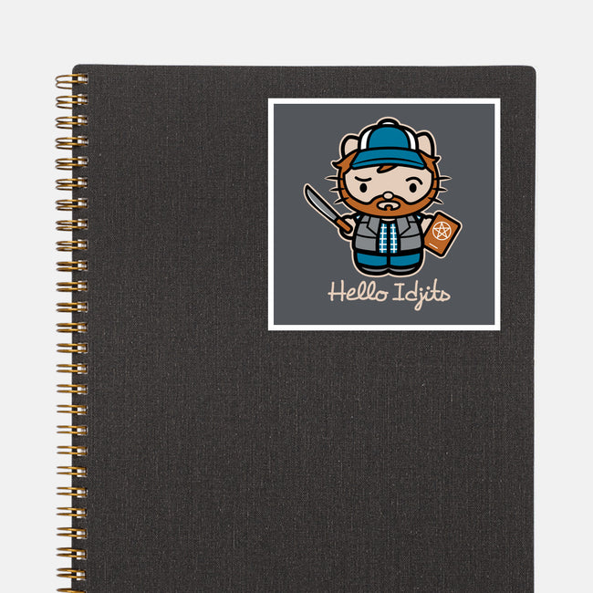 Hello Idjits-none glossy sticker-Matt Parsons