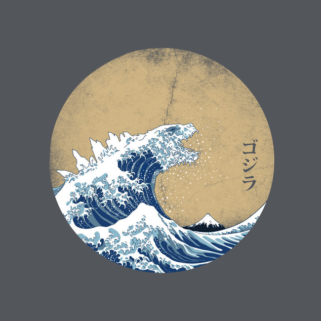 Hokusai Gojira-none removable cover w insert throw pillow-Mdk7