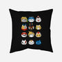 Gamer Cats-none non-removable cover w insert throw pillow-BlancaVidal