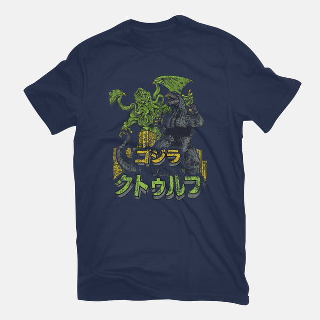 Godzilla vs. Cthulhu-womens fitted tee-Melee_Ninja