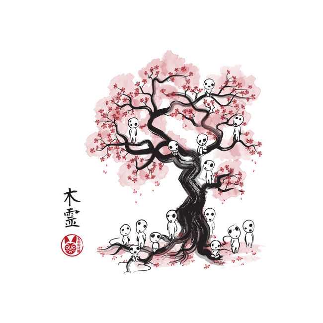 Forest Spirits Sumi-e-none removable cover w insert throw pillow-DrMonekers