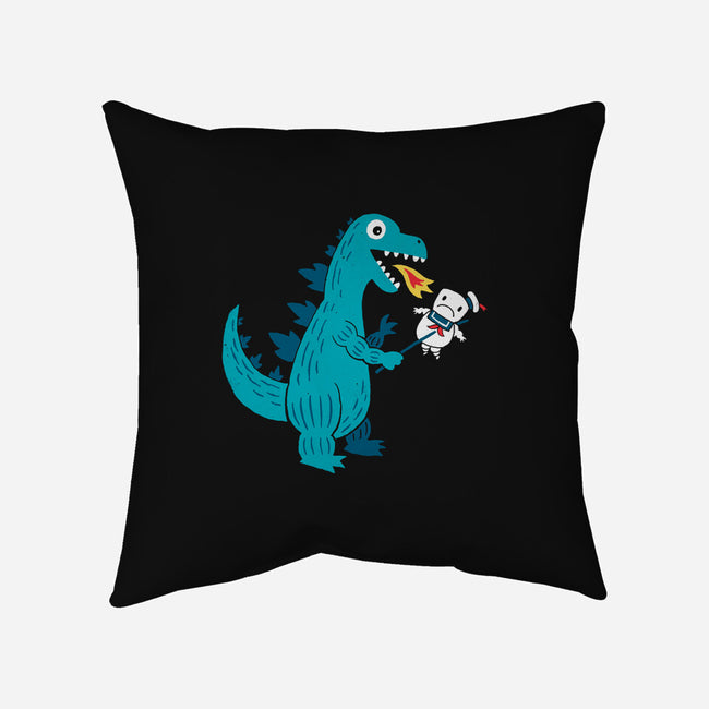Everyone Loves Marshmallow-none removable cover w insert throw pillow-DinoMike