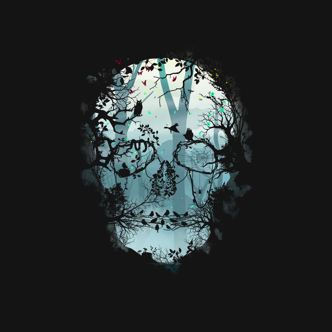 Dark Forest Skull-none stretched canvas-Sitchko Igor