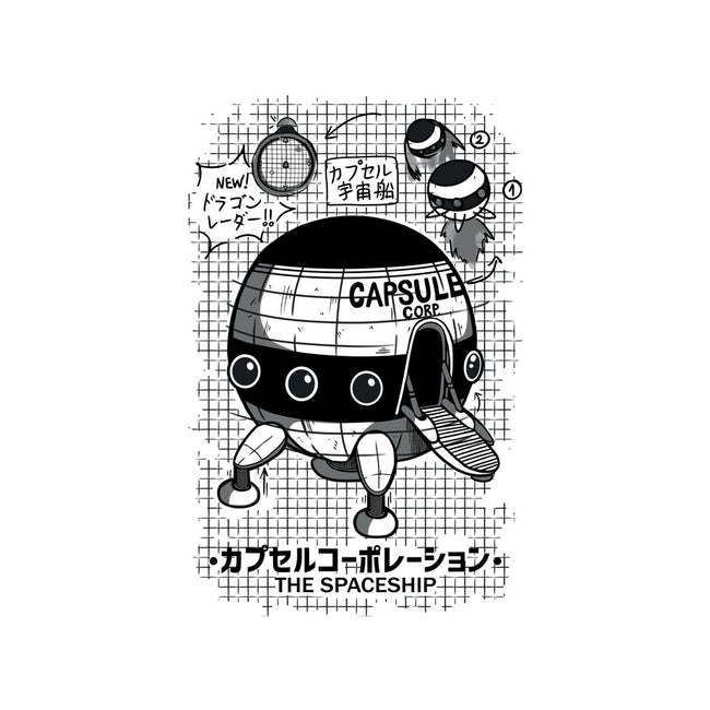 Capsule Spaceship-womens racerback tank-pescapin