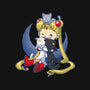 Crazy Moon Cat Lady-none removable cover w insert throw pillow-DoOomcat