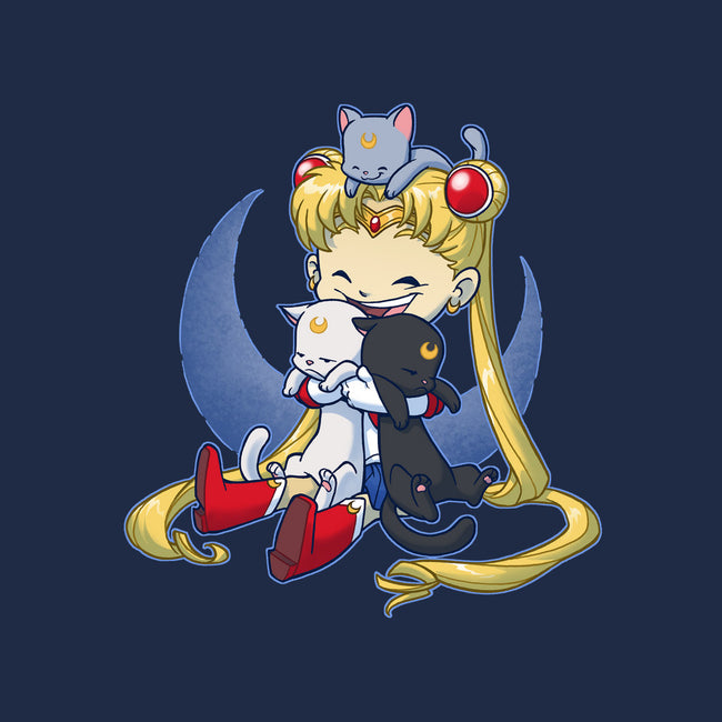 Crazy Moon Cat Lady-none stretched canvas-DoOomcat