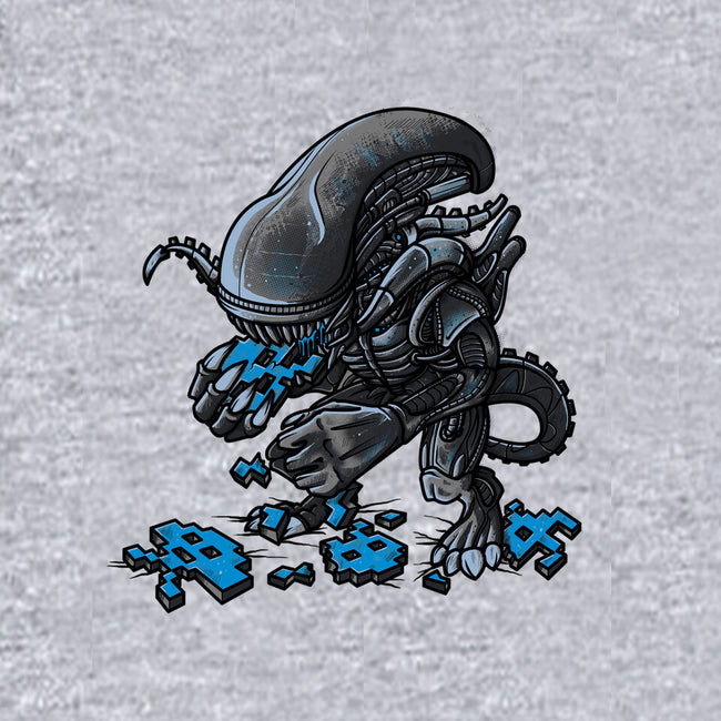 Alien Eats Alien-baby basic tee-Letter_Q