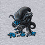 Alien Eats Alien-baby basic tee-Letter_Q