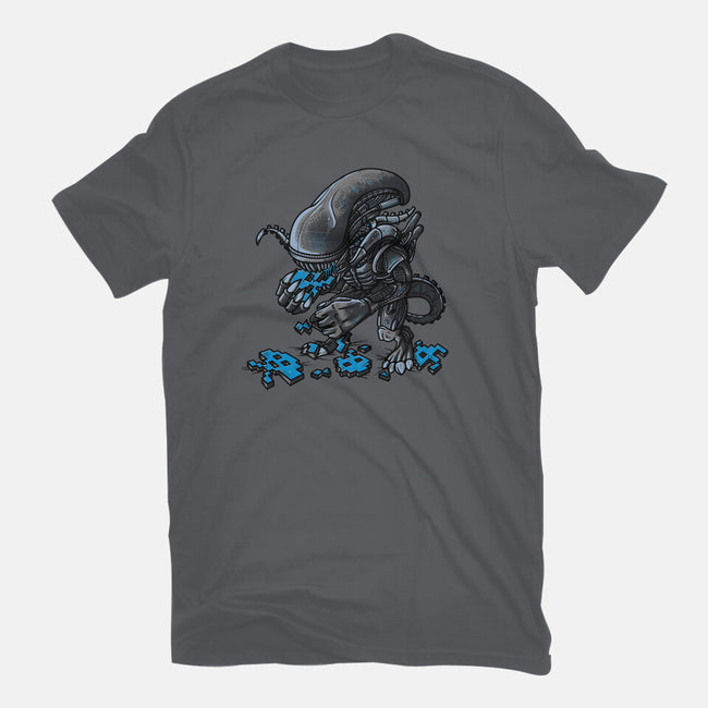 Alien Eats Alien-mens basic tee-Letter_Q
