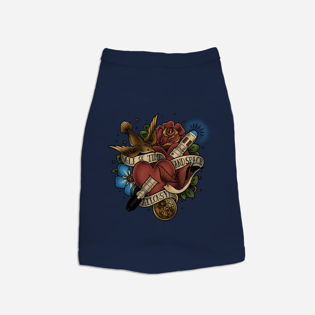 All of Time and Space Tattoo-dog basic pet tank-MeganLara