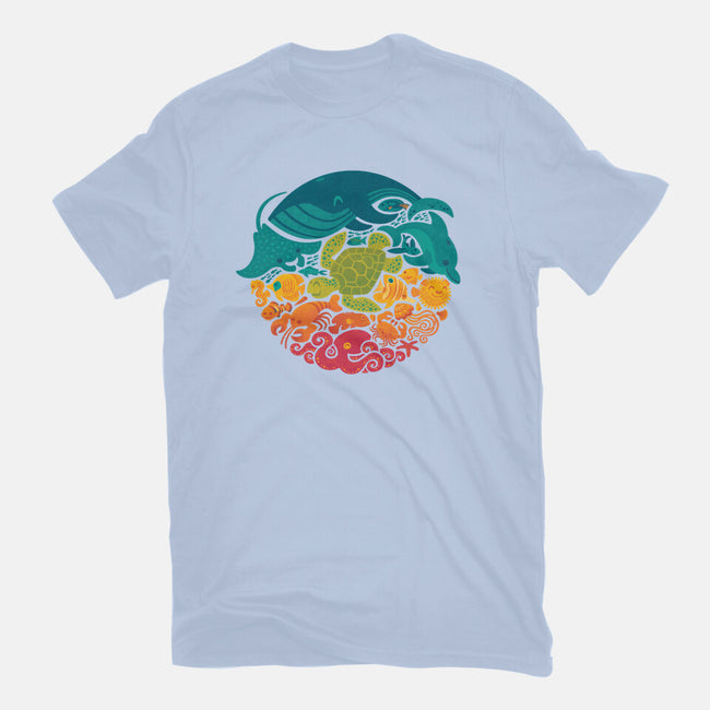 Aquatic Rainbow-mens basic tee-Waynem