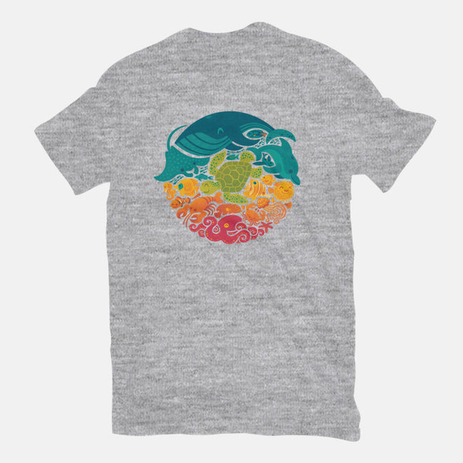 Aquatic Rainbow-mens basic tee-Waynem