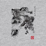 Attack of the Space Pirates Sumi-e-womens basic tee-DrMonekers