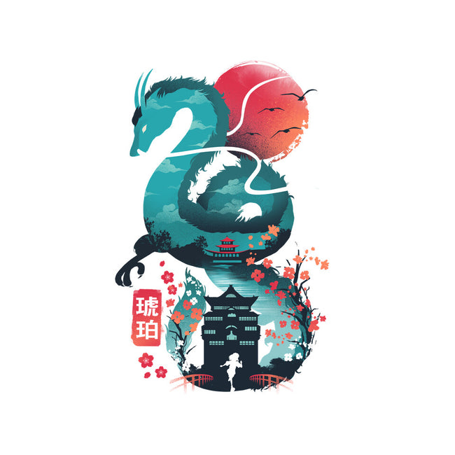 UKIYO E DRAGON-none stretched canvas-dandingeroz