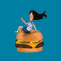 Burger Mom-none non-removable cover w insert throw pillow-miaecook
