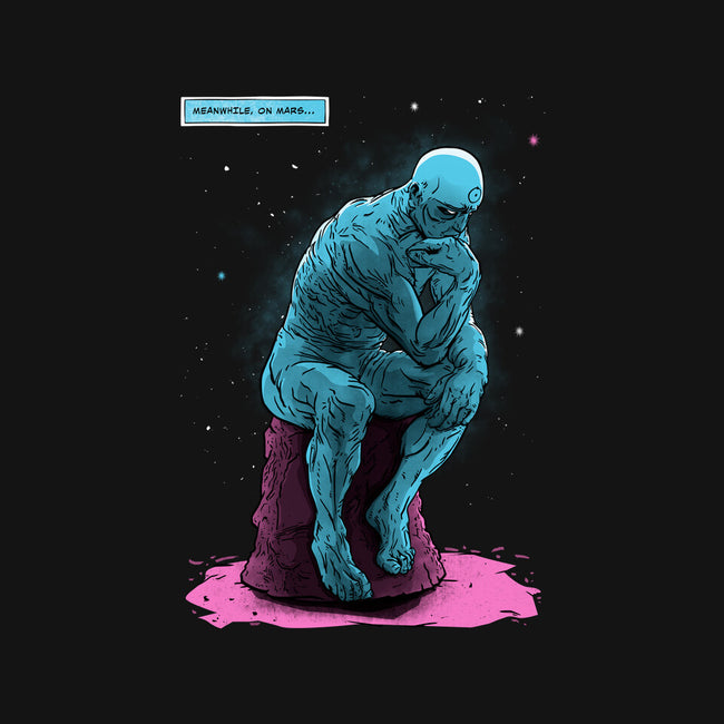 Blue Thinker-none non-removable cover w insert throw pillow-teesgeex
