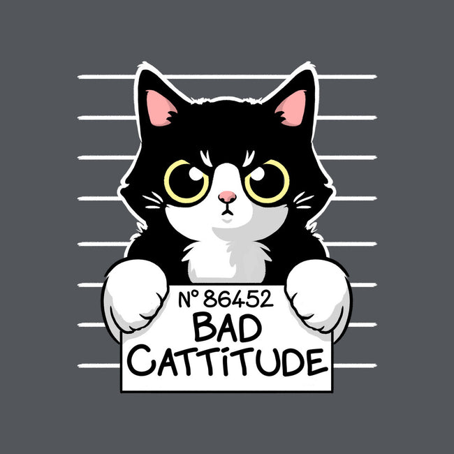 Bad Cattitude-none glossy sticker-NemiMakeit