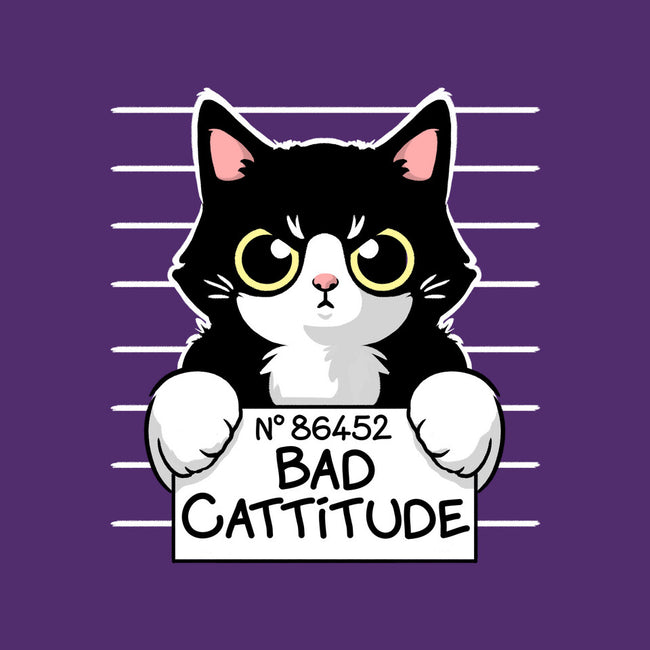 Bad Cattitude-none removable cover w insert throw pillow-NemiMakeit