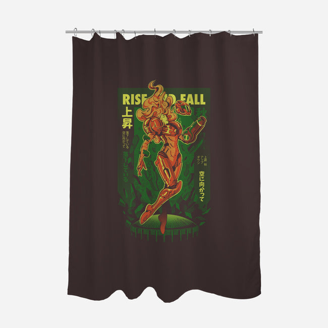 S Journey-none polyester shower curtain-ilustrata