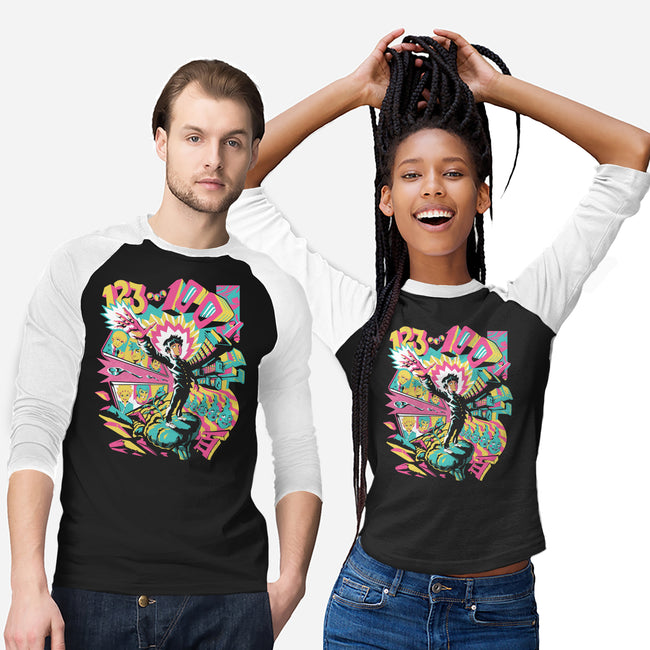 Psychedelic 100-unisex baseball tee-ilustrata
