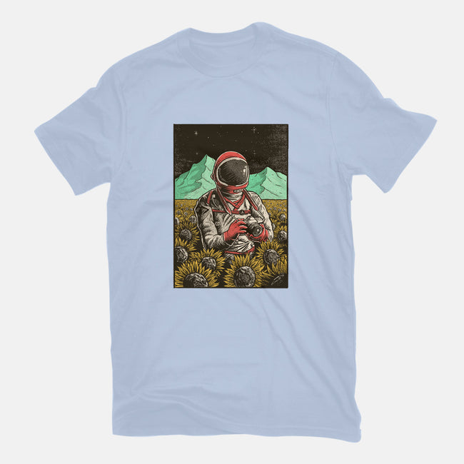 Space Flowers-womens fitted tee-artofvelazquez