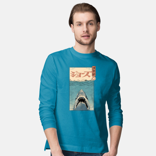 Shark Ukiyo-E-mens long sleeved tee-vp021