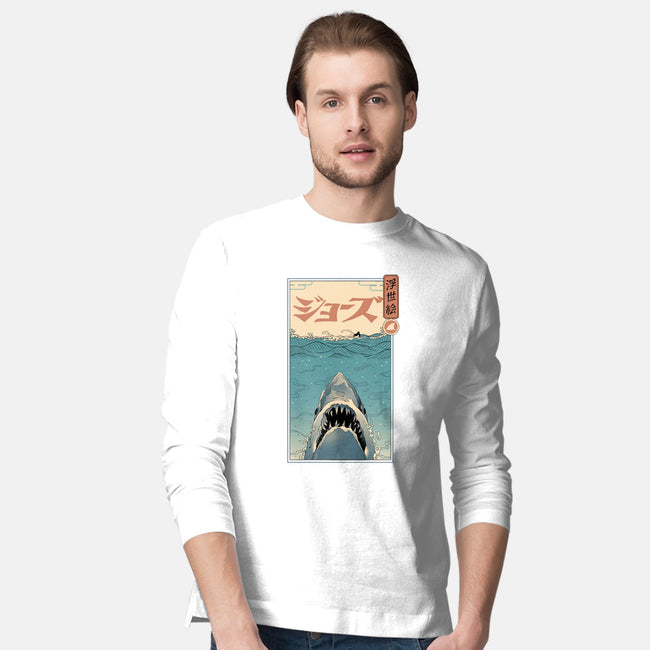 Shark Ukiyo-E-mens long sleeved tee-vp021