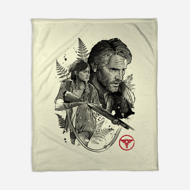 Joel and Ellie-none fleece blanket-DrMonekers