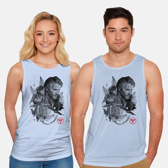 Joel and Ellie-unisex basic tank-DrMonekers