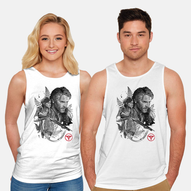 Joel and Ellie-unisex basic tank-DrMonekers