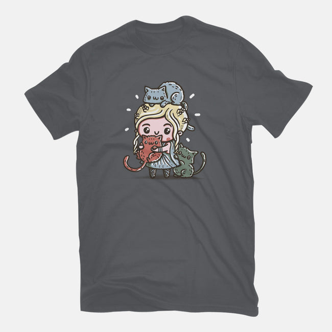 Mother of Cats-mens basic tee-Wenceslao A Romero