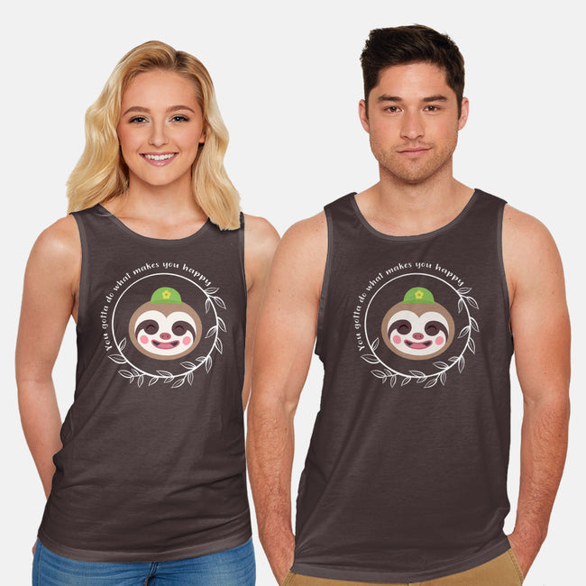 Be Happy-unisex basic tank-kosmicsatellite