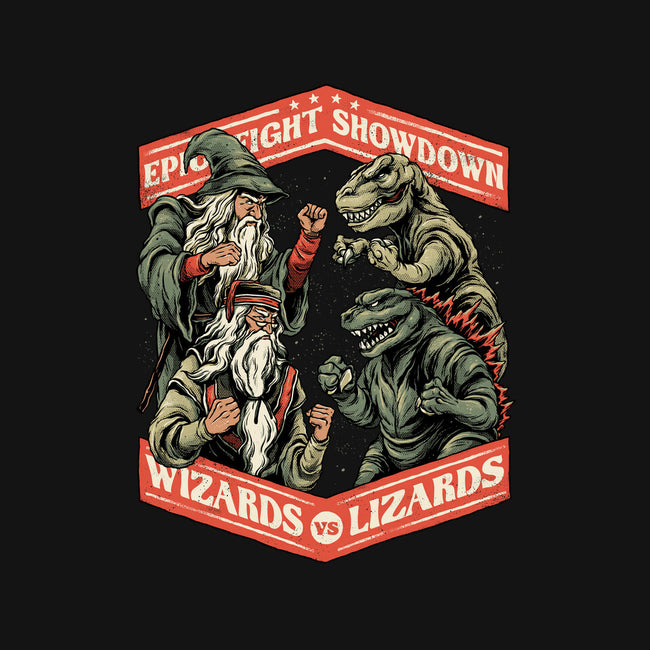 Wizards vs Lizards-none stretched canvas-glitchygorilla